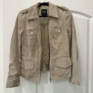 Bebe genuine leather suede jacket